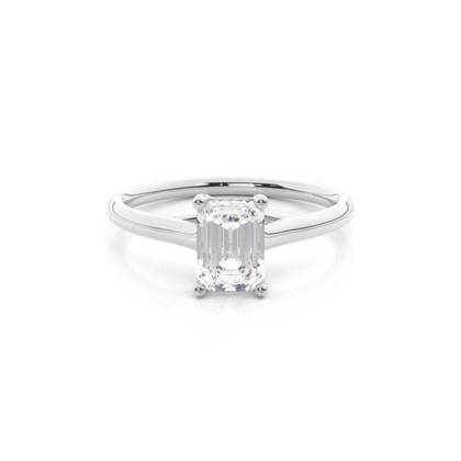 Emerald Cut Diamond White Gold Ring Manufacturers in Israel