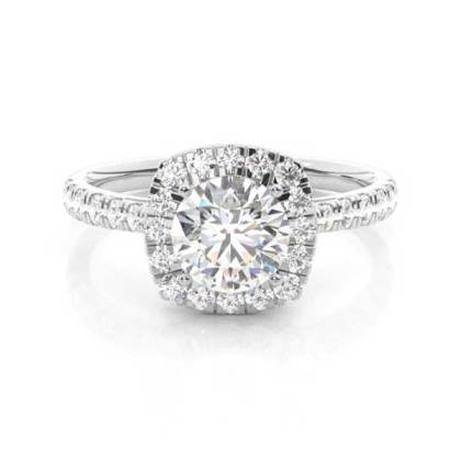 Hidden Halo Engagement Ring Manufacturers in Italy