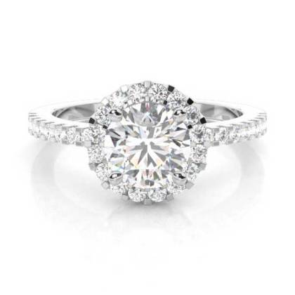 Round Cut Hidden Halo Ring Manufacturers in Newcastle