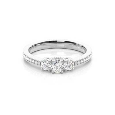 Three Stone Side Diamond Ring Manufacturers, Suppliers, Exporters in Los Angeles