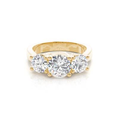 Trilogy Diamond Engagement Ring Manufacturers, Suppliers, Exporters in Jaipur