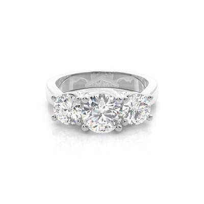 White Gold Three Diamond Ring Manufacturers, Suppliers, Exporters in Los Angeles