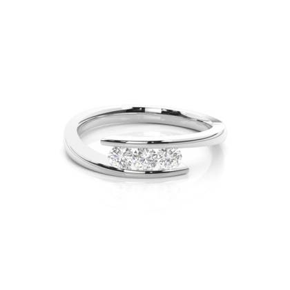 White Gold Three Stone Diamond Ring Manufacturers in Melbourne